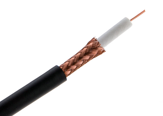 RG59 CCTV 75 Ohm Coaxial Cable 60% CCA Braiding 6.0 PVC 0.65mm CU Conductor